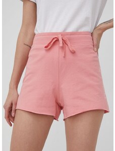 Kratke hlače GAP za žene, boja: ružičasta, s tiskom, srednje visoki struk