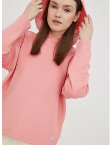 Dukserica Fila za žene, boja: ružičasta, s kapuljačom, glatka