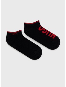 Čarape HUGO za muškarce, boja: crna