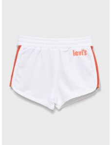 Dječje kratke hlače Levi's boja: bijela, s aplikacijom