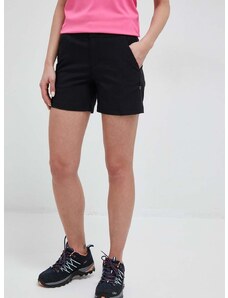 Kratke outdoor hlače Columbia Firwood Camp II boja: crna, bez uzorka, srednje visoki struk
