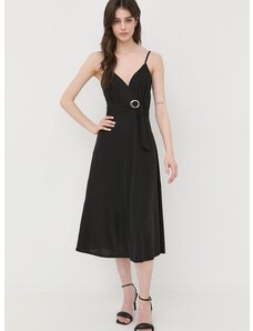 Haljina Morgan boja: crna, mini, širi se prema dolje