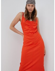 Haljina Vero Moda boja: narančasta, mini, ravna