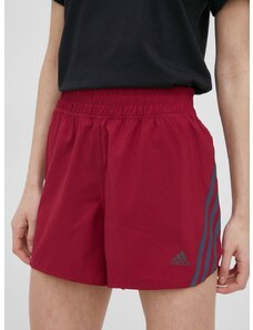 Kratke hlače za trčanje adidas Performance Run Icons za žene, boja: ljubičasta, s tiskom, srednje visoki struk