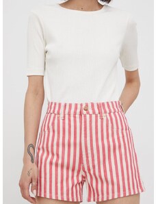 Kratke hlače Wrangler za žene, boja: ružičasta, s uzorkom, visoki struk