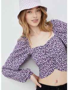 Bluza Noisy May za žene, boja: ljubičasta, cvjetni uzorak