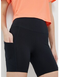 Kratke hlače za trening Roxy Heart Into It boja: crna, glatki materijal, visoki struk