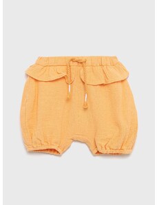 Dječje pamučne kratke hlače United Colors of Benetton boja: narančasta, glatki materijal