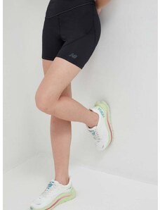 Kratke hlače za trčanje New Balance Q Speed boja: crna, glatki materijal, visoki struk