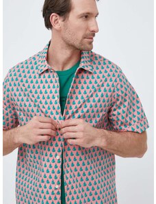 Pamučna košulja United Colors of Benetton za muškarce, boja: ružičasta, regular, s klasičnim ovratnikom