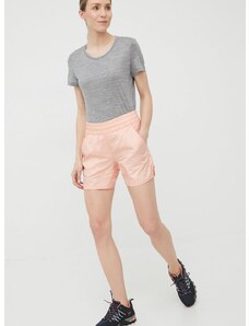 Kratke outdoor hlače Columbia Alpine Chill za žene, boja: ružičasta, glatki materijal, srednje visoki struk