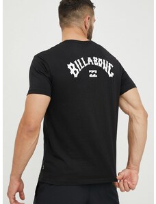 Pamučna majica Billabong boja: crna, s tiskom