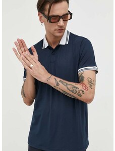 Polo majica Abercrombie & Fitch za muškarce, boja: tamno plava, glatki model