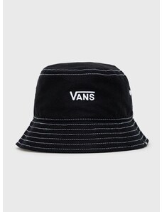 Pamučni šešir Vans boja: crna, pamučni