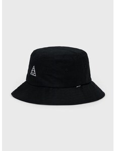 Pamučni šešir HUF boja: crna, pamučni