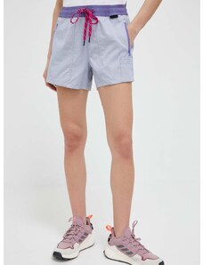Kratke hlače Wrangler ATG za žene, boja: ljubičasta, s uzorkom, visoki struk