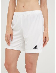 Kratke hlače za trening adidas Performance Entrada 22 za žene, boja: bijela, glatki materijal, visoki struk