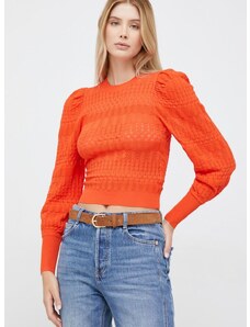 Pulover Desigual za žene, boja: narančasta, lagani