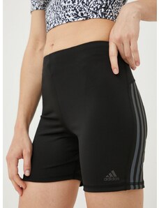 Kratke hlače za trčanje adidas Performance Run Icons za žene, boja: crna, s tiskom, visoki struk