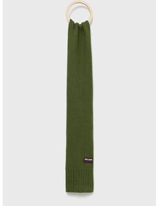 Kratki šal s primjesom vune Pepe Jeans boja: zelena, jednobojni model