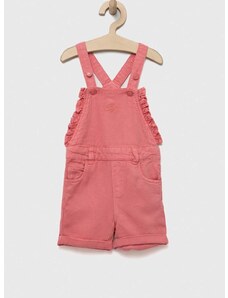 Dječje hlače s naramenicama Guess boja: ružičasta