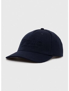 Kapa sa šiltom Polo Ralph Lauren boja: tamno plava, glatka