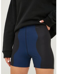 Kratke hlače za trčanje adidas Performance Marimekko za žene, boja: tamno plava, s uzorkom, visoki struk
