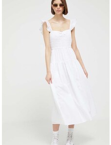 Haljina Abercrombie & Fitch boja: bijela, mini, širi se prema dolje