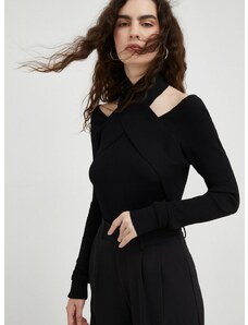 Pulover Bruuns Bazaar za žene, boja: crna, s poludolčevitom