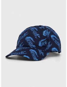 Pamučna kapa sa šiltom Lacoste boja: tamno plava, s uzorkom