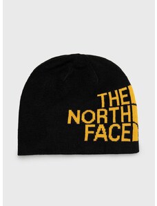 Dvostrana kapa The North Face boja: crna, od tanke pletenine