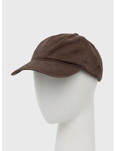 Pamučna kapa sa šiltom Abercrombie & Fitch boja: smeđa, glatka