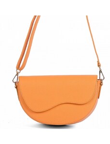 Luksuzna Talijanska torba od prave kože VERA ITALY "Favy", boja narančasta, 12x24cm