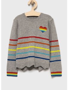 Dječji džemper United Colors of Benetton boja: siva, lagani