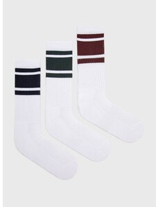 Čarape Abercrombie & Fitch 3- Pack za muškarce, boja: bijela