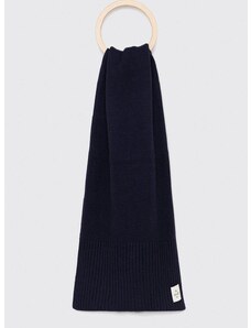 Kratki šal s primjesom vune Liu Jo boja: tamno plava, jednobojni model