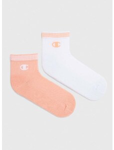Čarape Champion 2-pack za žene, boja: narančasta