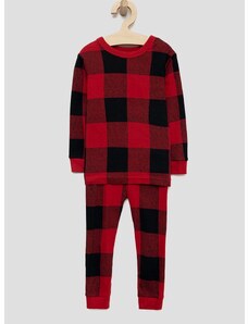 Dječja pamučna pidžama GAP boja: crvena, s uzorkom