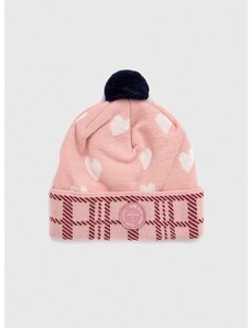 Kapa s dodatkom vune Femi Stories Sweetie boja: ružičasta, od debele pletenine