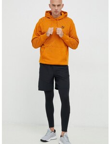 Dukserica Puma za muškarce, boja: narančasta, s kapuljačom, s uzorkom