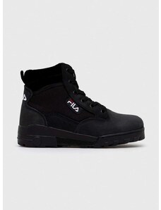 Čizme Fila Grunge za žene, boja: crna, s platformom