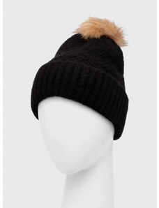 Kapa s dodatkom vune Only boja: crna, od debele pletenine
