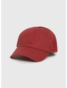 Pamučna kapa sa šiltom Calvin Klein Jeans boja: crvena, s aplikacijom