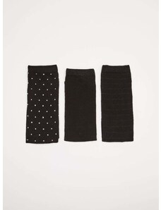 Čarape women'secret Winter 3-pack za žene, boja: crna