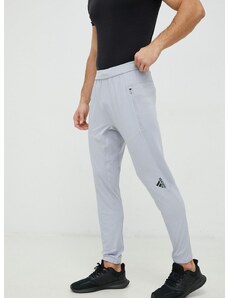 hlače za trening adidas Performance designed for training za muškarceboja: siva, glatki materijal