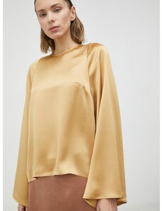 Bluza By Malene Birger Brynnas za žene, boja: žuta, glatka