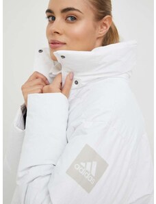 Pernata jakna adidas Performance za žene, boja: bijela, za zimu