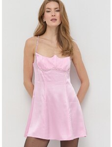 Haljina For Love & Lemons boja: ružičasta, mini, uske