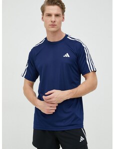 Majica kratkih rukava za trening adidas Performance Training Essentials boja: tamno plava, s aplikacijom