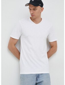 Pamučna majica United Colors of Benetton boja: bijela, jednobojni model